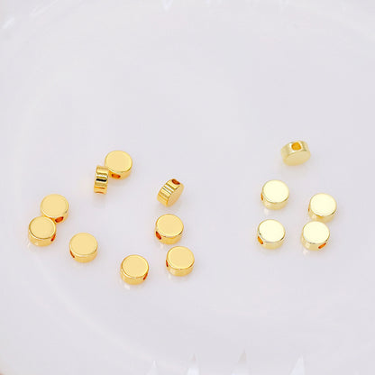 Brass Flat Metal Beads Gold Tone Butterfly Star Heart Circle 50pcs 6