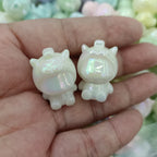 Glow Plating Cap Doll Acrylic Beads 20x30mm Pastel Colors 100pcs 2