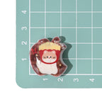 Cartoon Pattern Apple Shaped Acrylic Beads 23mm Playful Design 10pcs 5