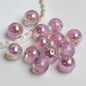 Shimmer Crystal Resin Beads 12mm Round Glossy Mixed Colors 40pcs 12