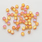 Electroplated Rose Glass Beads 6mm Small Etched Floral 50pcs 7