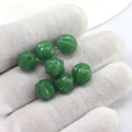 Pumpkin Glass Beads 10mm Imitation Jade Transparent Colors 20pcs 6
