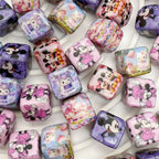 Square Acrylic Beads 14mm Diagonal-Hole Mickey and Sanrio Printed 50pcs 2