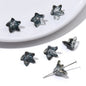 Lily Flower Glass Beads 13mm Transparent Mixed Colors 20pcs 17
