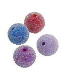 Whimsical Bubblegum Beads 16mm Chunky Pearlescent Pastel Texture 20pcs 5