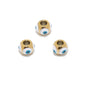 Stainless Steel Round Metal Beads 8mm Multicolor Evil Eye 10pcs 15