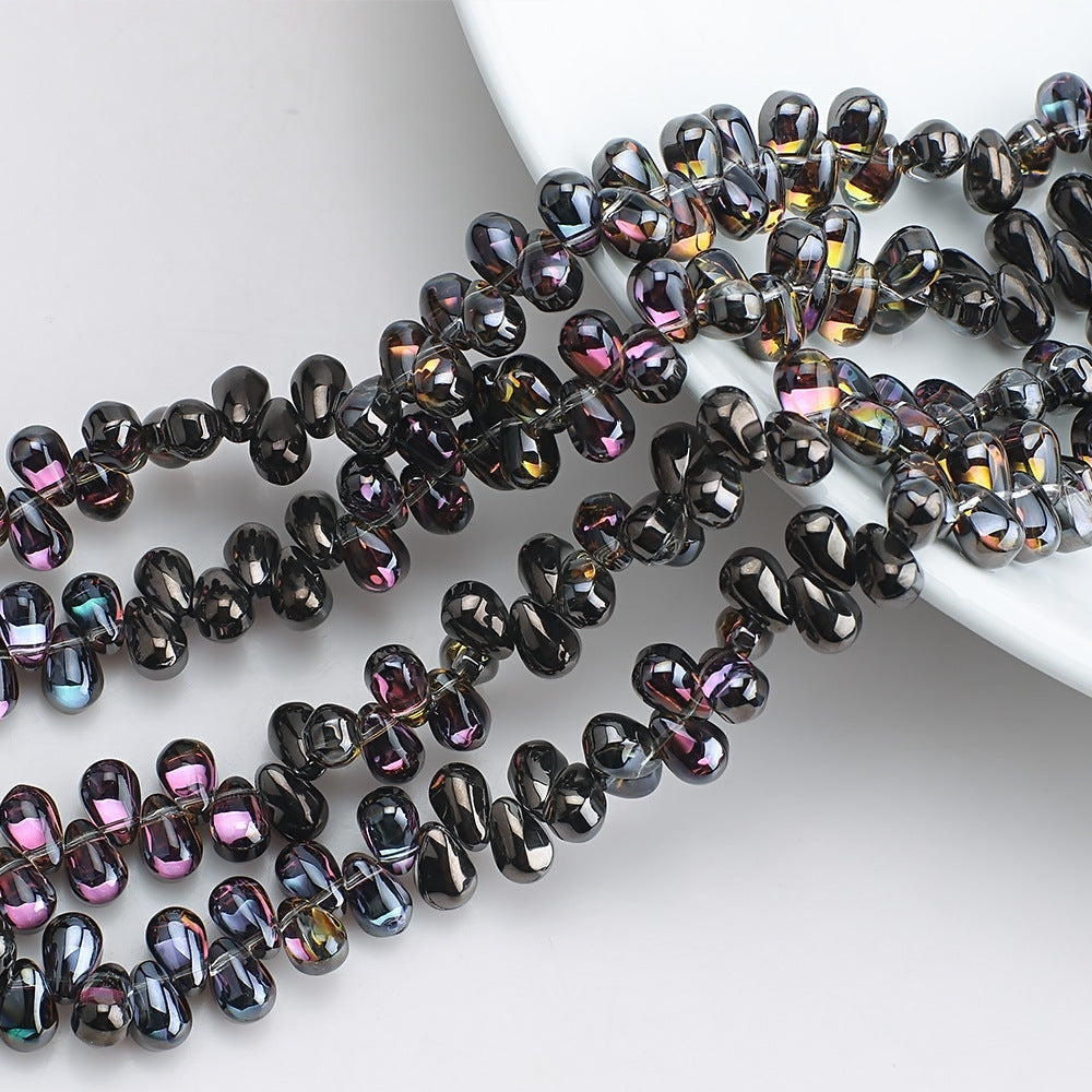 Crystal Teardrop Czech Glass Beads 6 9mm Iridescent Colors 100pcs 14