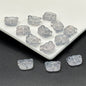 Bear Shape Transparent Glass Beads 14mm Colorful Mix 100pcs 12