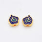 Irregular Cloud Metal Beads 10mm Gold Edged Enamel Plating 30pcs 6