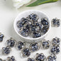 Clear Five Petal Flower Resin Beads 18mm Transparent Iridescent 5pcs 8