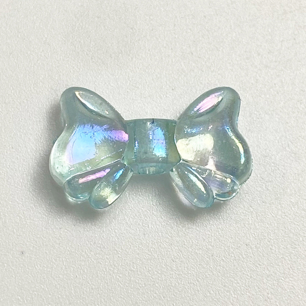 Clear Plating Butterfly Acrylic Beads 15mm Pastel Iridescent 20pcs 7