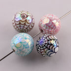 Plating Spider Web Acrylic Beads 15mm Halloween Glossy 50pcs 3