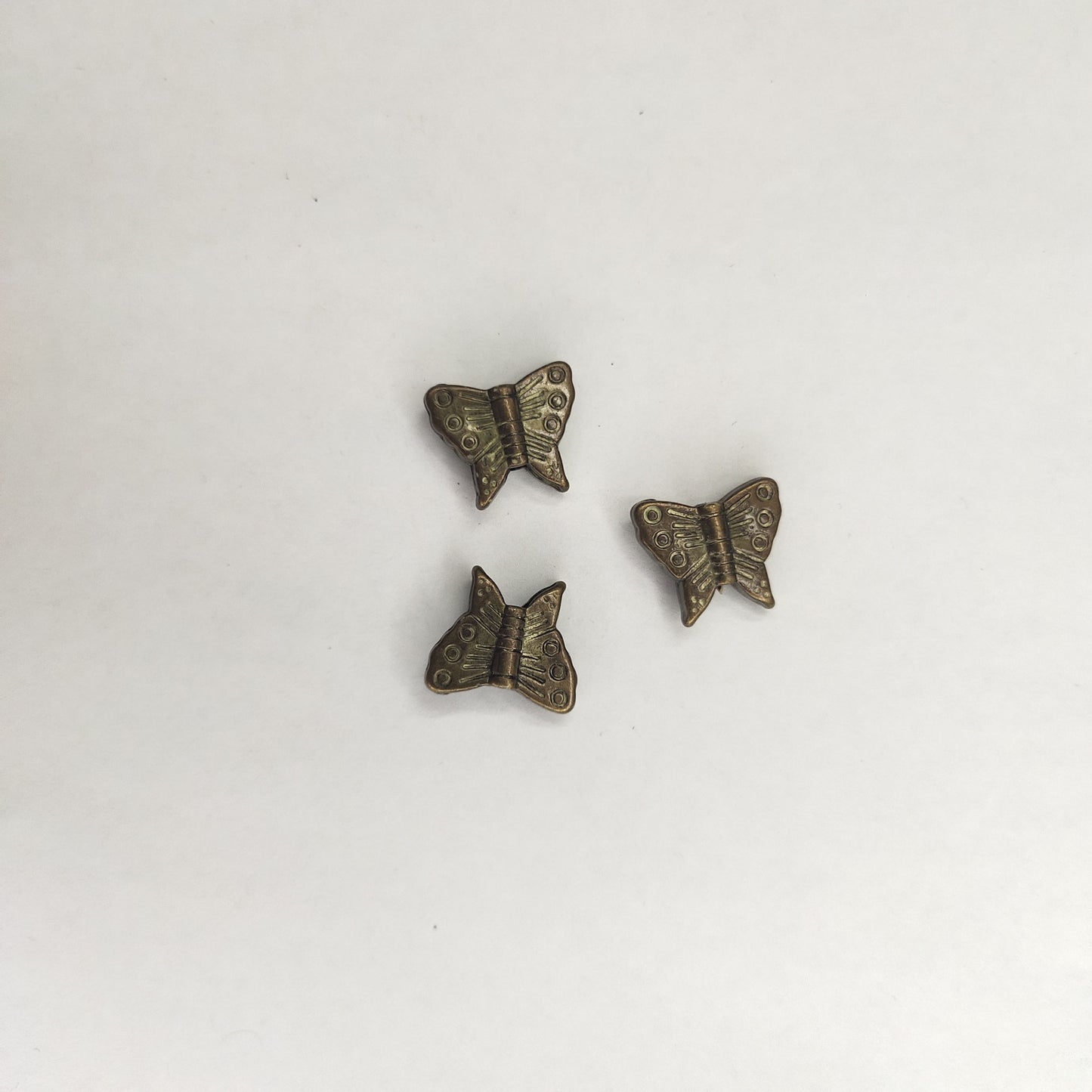 Vintage Butterfly Acrylic Beads 15mm CCB Plastic Textured 200pcs 6