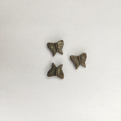 Vintage Butterfly Acrylic Beads 15mm CCB Plastic Textured 200pcs 6