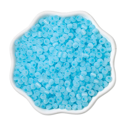 Cat Eye Jade Ice Seed Glass Beads 4mm Soft Pastel Translucent 150pcs 17