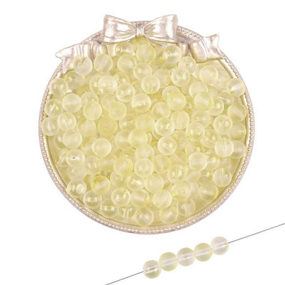 Transparent Frosted Glass Beads 8mm Delicate Gold Flecks 50pcs 15