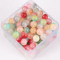 Crackle Round Glass Beads 10mm Dual Color Gradient Mix 50pcs 24