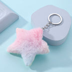 Plush Star Keychain Soft Pastel Cotton Candy Gradient 2