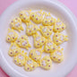 Kawaii Resin Beads 25mm Creamy Color UV Plating 5pcs 7