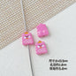 Kitten and Teddy Bear Metal Beads 14mm Hand Painted Alloy 10pcs 22