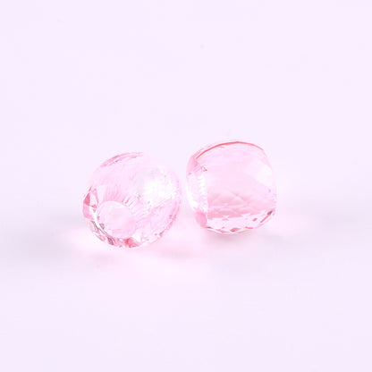 Faceted Pony Beads Acrylic 13mm Transparent Large Hole 50pcs 6
