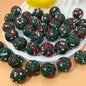 Rhinestone Bubblegum Beads 16-20mm Christmas Series Clay Sparkle 20pcs 6