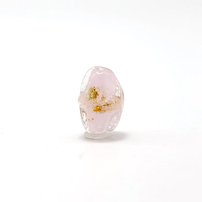 Lampwork Glass Beads Irregular Oval Gold Dust Filled 13mm 10pcs 8