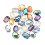 Electroplated Irregular Stone Glass Beads 11x15mm Multicolor 40pcs 5