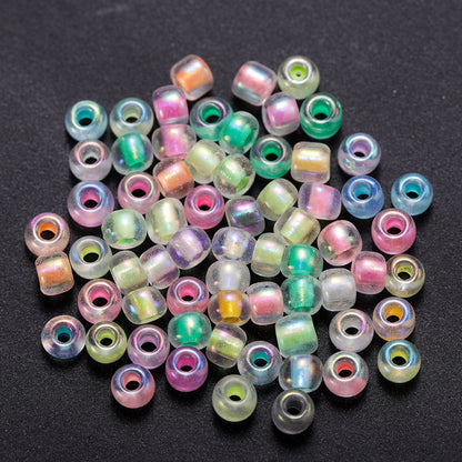 Glow In The Dark Seed Glass Beads 3mm Multicolor Stripes 1800pcs 13
