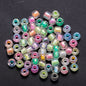 Glow In The Dark Seed Glass Beads 3mm Multicolor Stripes 1800pcs 13