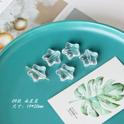 Transparent Butterfly Flower Star Acrylic Beads Single Piece Summer Series 14