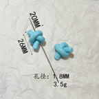 Painted Twist Knot Acrylic Beads 26mm Candy Color Glossy 50pcs 4