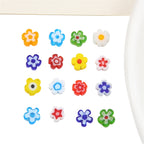 Millefiori Plum Flower Glass Beads 6mm Colorful Mixed 20pcs 5