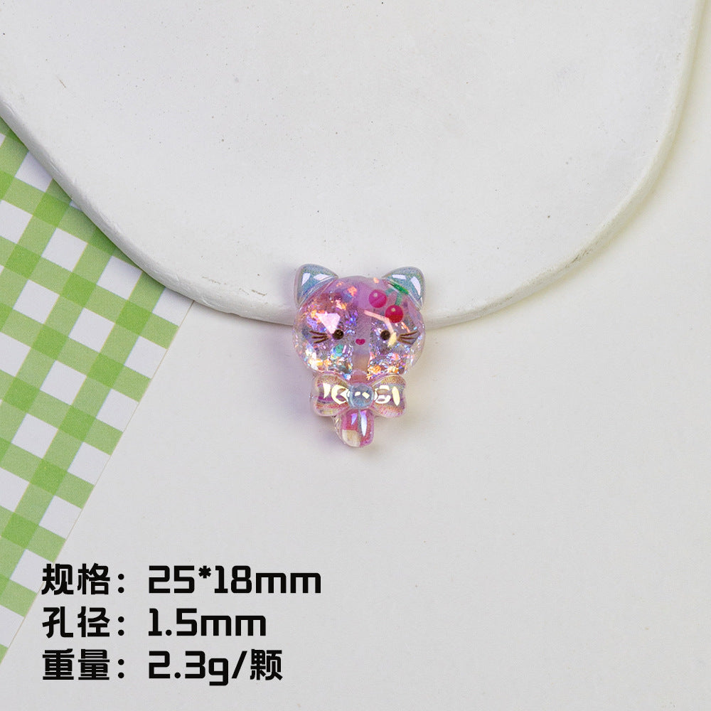 Plating Shimmer Hello Kitty Resin Beads 25mm Magic Wand 20pcs 6