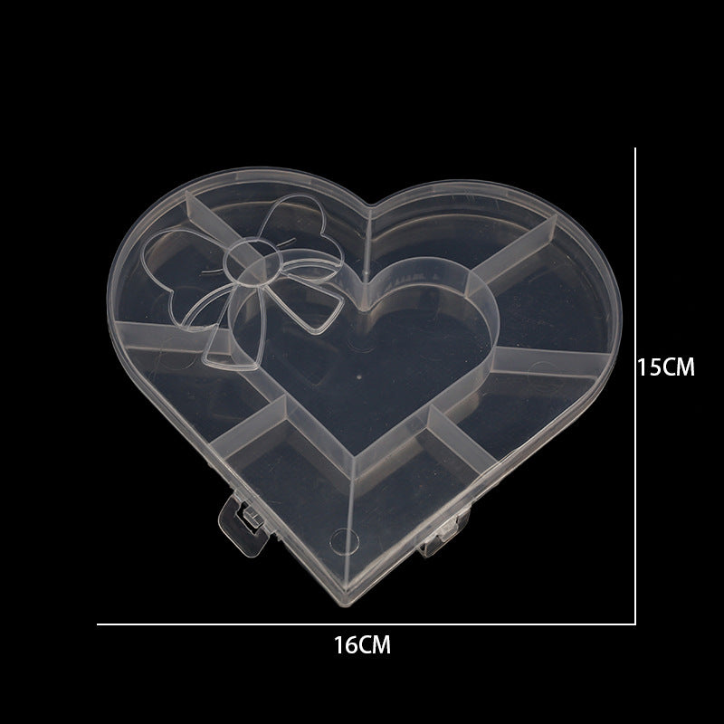 Multi Shaped Plastic Organizer Box PP Clear 1pc 6