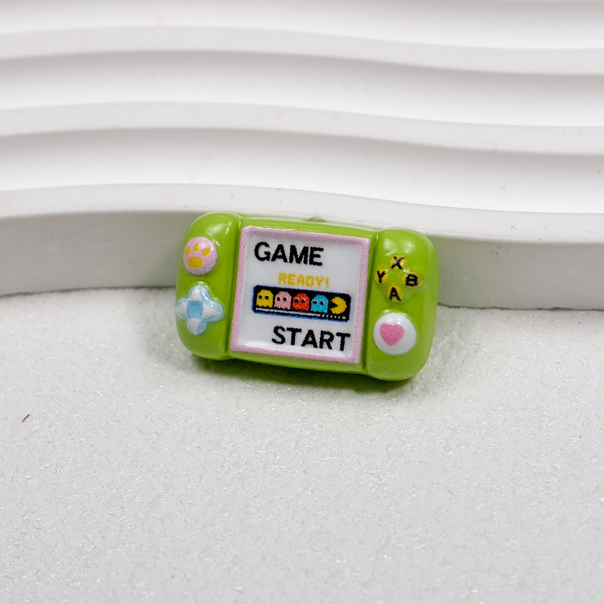 Printed Square Acrylic Beads 25mm Game Console Design 10pcs 13