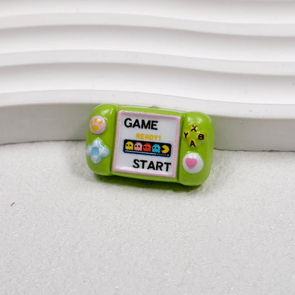 Printed Square Acrylic Beads 25mm Game Console Design 10pcs 13