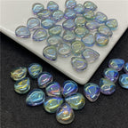 Czech Glass Beads Teardrop 12mm Transparent Iridescent 100pcs 3