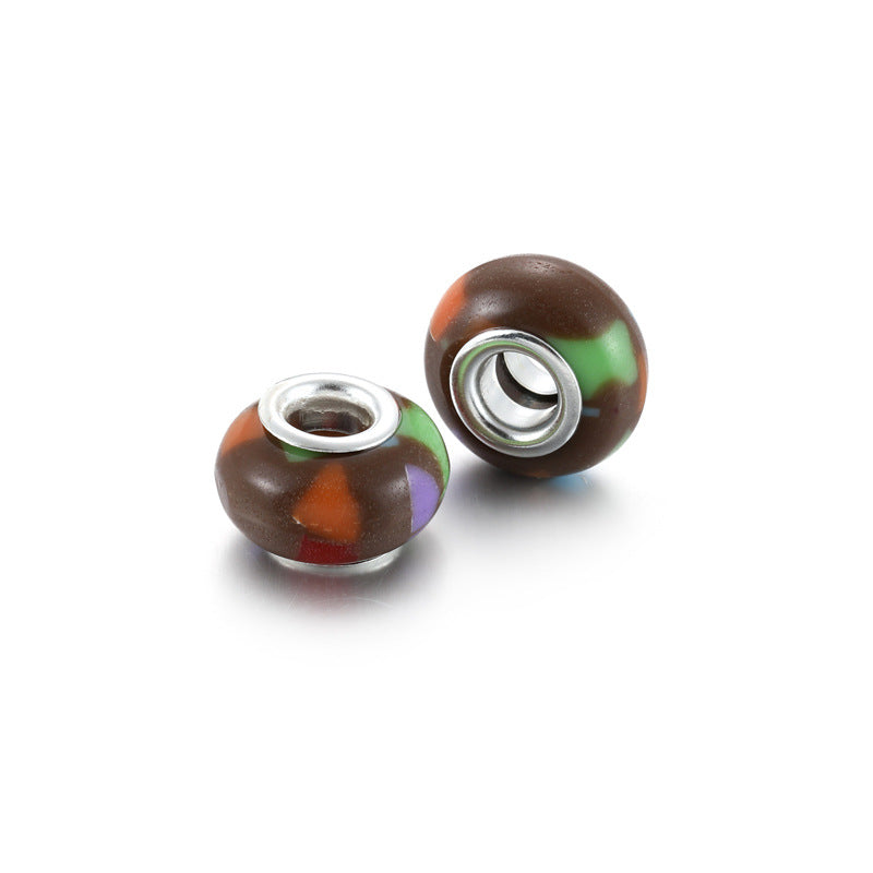 Imitation Lampwork Chunky Resin Beads 14mm Multicolor 100pcs 9