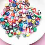Animal and Plant Series Flat Clay Beads Colorful Polymer 100pcs