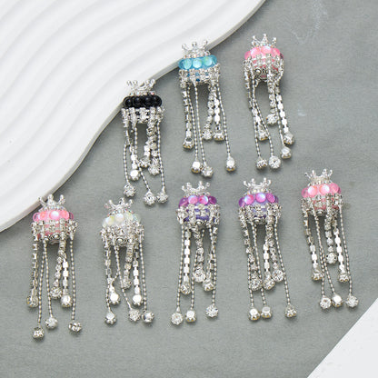 Tassel Crown Rhinestone Beads 19mm Decorative Ball 2pc 3