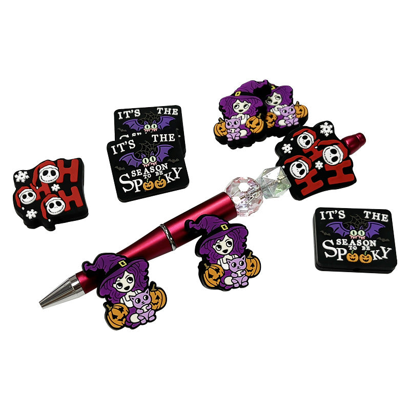 Silicone Focal Beads Halloween Spooky Characters Vivid Colors 4