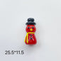 Hand Painted 3D Christmas Lampwork Glass Beads Snowman Santa Motifs 1pc 9
