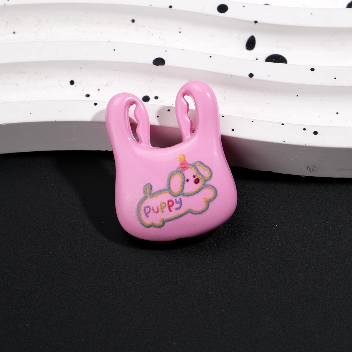 Painted Handbag Acrylic Beads 25mm Cartoon Pattern Bright Colors 10pcs 13