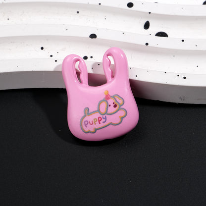 Painted Handbag Acrylic Beads 25mm Cartoon Pattern Bright Colors 10pcs 13