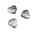 Wrinkled Heart Metal Beads 12mm Rustic Zinc Alloy 100pcs 5