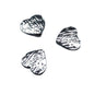 Wrinkled Heart Metal Beads 12mm Rustic Zinc Alloy 100pcs 5