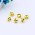 Brass Curved Spacer Beads 4mm Double-Layer Polished Gold 100pcs