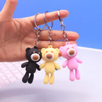 Silicone Bear Keychain Long Leg Colorful Soft Playful Snout 3
