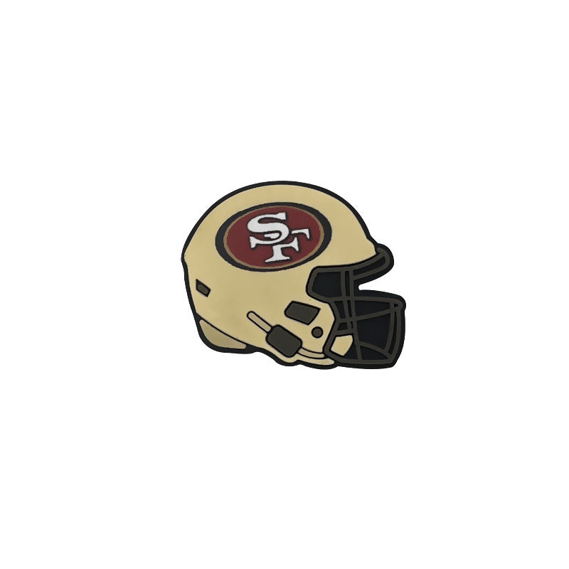 Silicone Focal Beads NFL Teams Helmet Printed Logos 20pcs 14